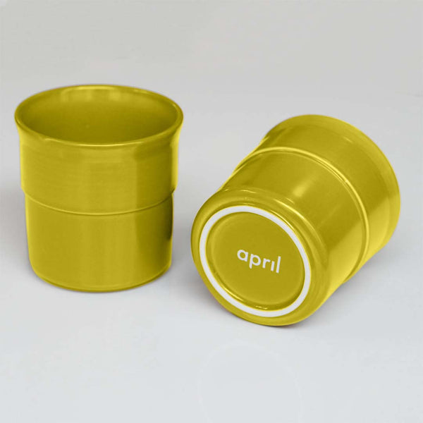 April Coffee Cups Yellow