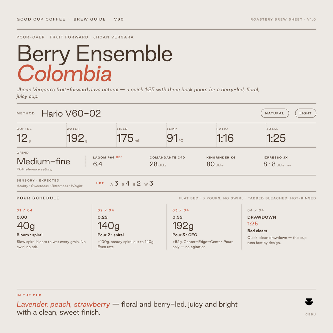 Colombia Fruit Forward Berry Ensemble Java Natural