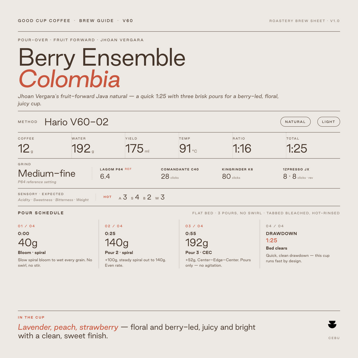 Colombia Fruit Forward Berry Ensemble Java Natural