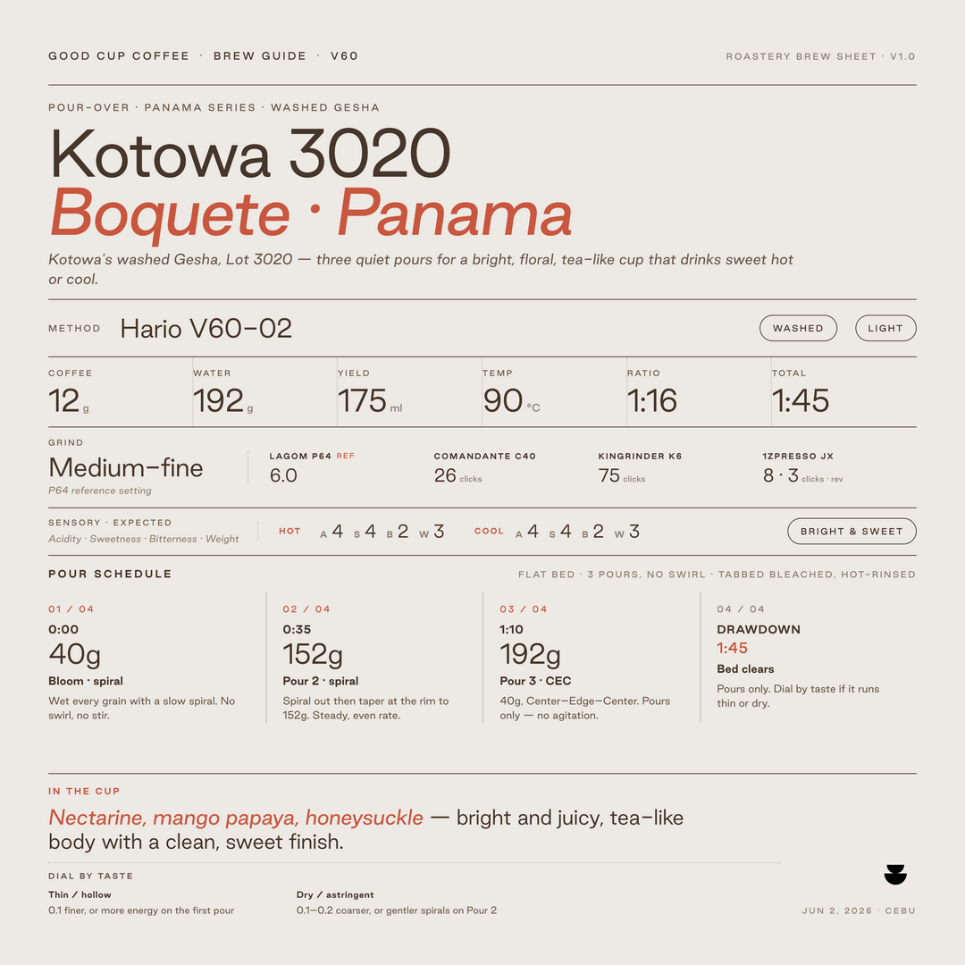 Panama Kotowa Lot 3020-30220 Gesha Washed