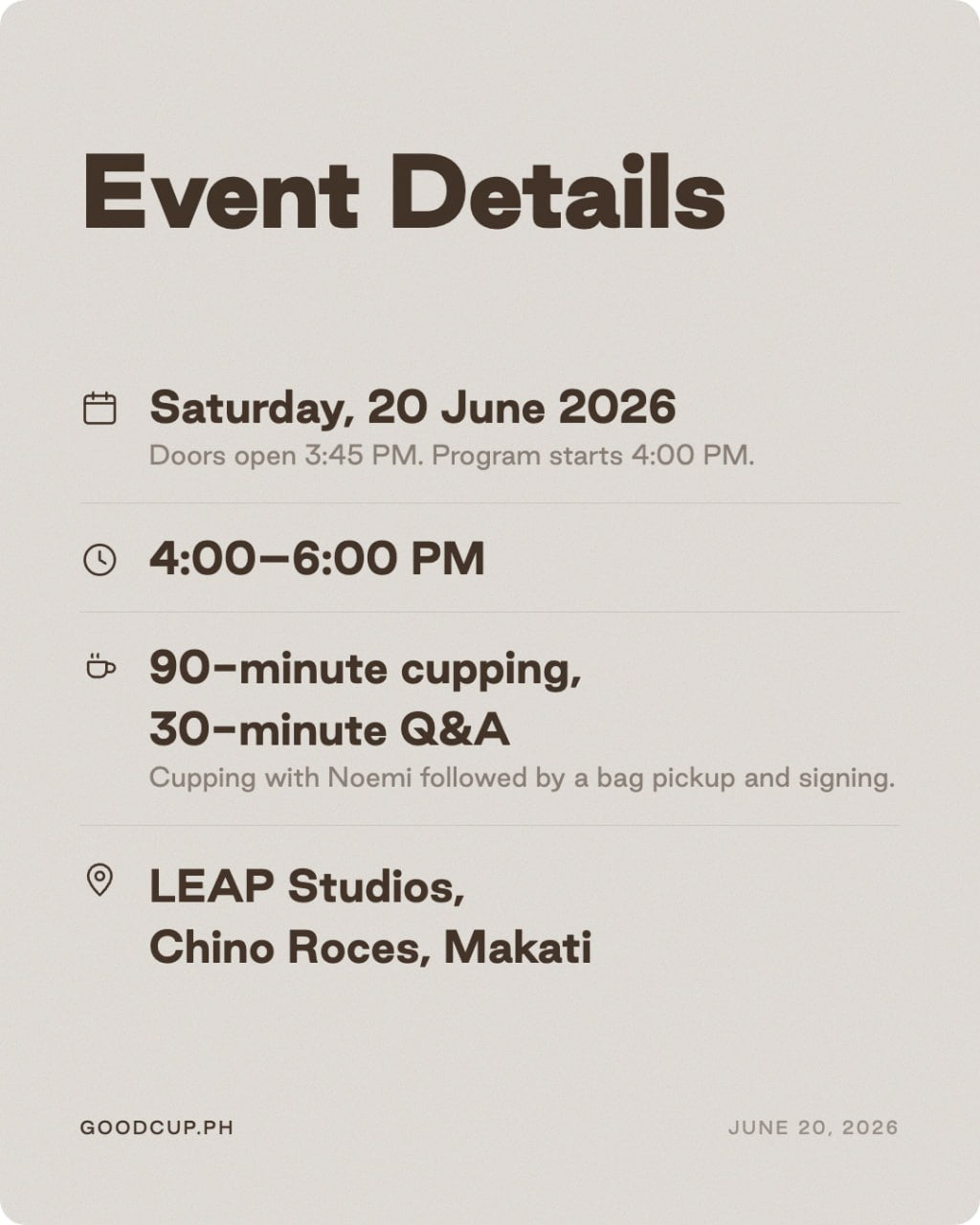 Agnep Heritage Coffee Farm Cupping (Free)
